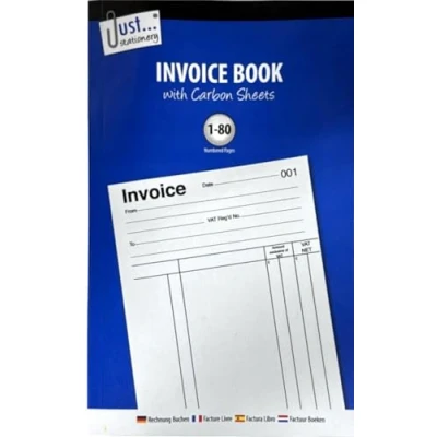 Image of 6/12 A5 Invoice Duplicate Book with Carbon Sheet Full Size 1 80 Pages (12)