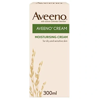 Image of Aveeno Moisturising Cream (1x 300ml), Nourishing Body Lotion with Hydrating Colloidal Oatmeal, Full Moisturiser For Dry and Sensitive Skin, Suitable Adults &amp; Babies From 3 Months