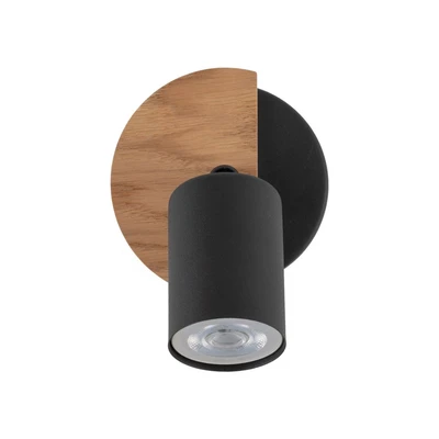 Image of TK Lighting Cover Wood wall spotlight, 1 bulb