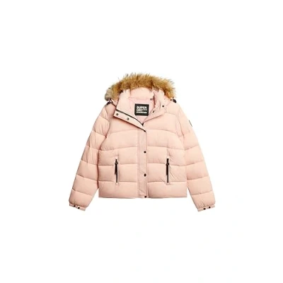 Image of Superdry Women&#039;s Quilted Jacket, Pink Blush, UK 14