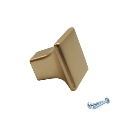 Image of M4TEC Interior Kitchen Cabinet Door Knobs Cupboards Drawers Bedroom Furniture Pull Handles Brushed Brass. VF6 Series: 27 mm