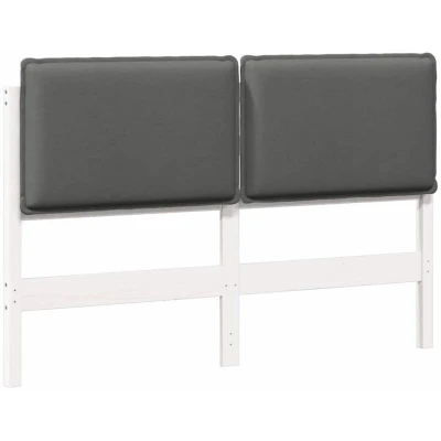 Image of vidaXL Upholstered Headboard White and Light Grey 150 cm