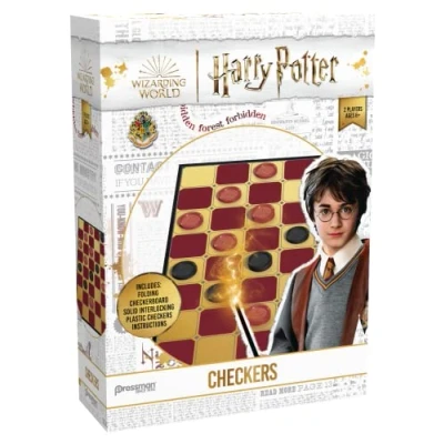 Image of Harry Potter: Wizarding World Checkers &amp; Draughts Sets For 2 Players Ages 6+