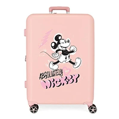 Image of Disney Mickey &amp; Minnie Trip to… Suitcase Set, One Size, Friendly Nude, Medium