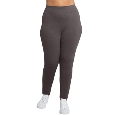 Image of Just My Size Women&#039;s Plus Stretch Jersey Legging, Charcoal Heather, 2X