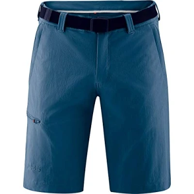 Image of maier sports Men&#039;s Huang Hiking Trousers, Outdoor Shorts with Integrated Belt, Trekking Pants