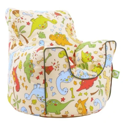 Image of Cotton Dinosaur Bean Bag Arm Chair with Beans