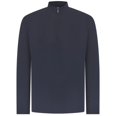 Image of Henbury Zip Top with Wicking Finish Navy L