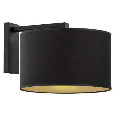 Image of Karin Wall Lamp With Shade Black Golden Mean, Structure