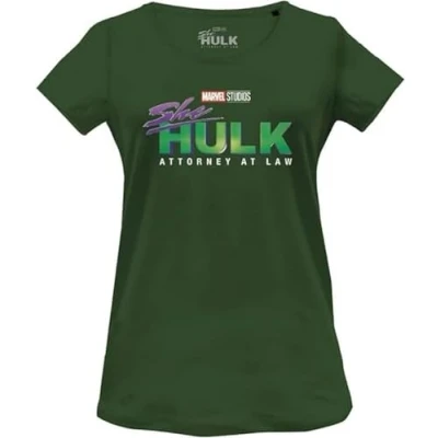 Image of Marvel Women&#039;s Woshehuts002 T Shirt, Bottle Green, S