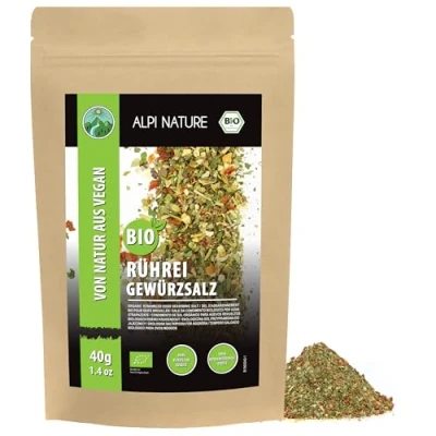 Image of Organic Scrambled Egg Seasoning (40g (1.4oz)), Spice Mix, Omelet Salt, 100% Natural, Ingredients, for Dishes, no Artificial additives