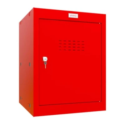 Image of Phoenix Safe Company CL Series Cube Lockers Red Size 2 Locker With Key Lock 520 x 400 400mm CL0544RRK