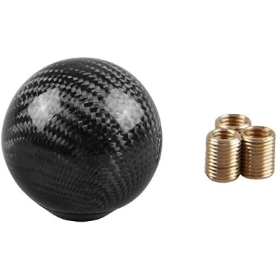 Image of Plextone Universal Car Gear Shift Knob Manual Shifter Lever Oval Shape Carbon Fiber (Black) (B002r)