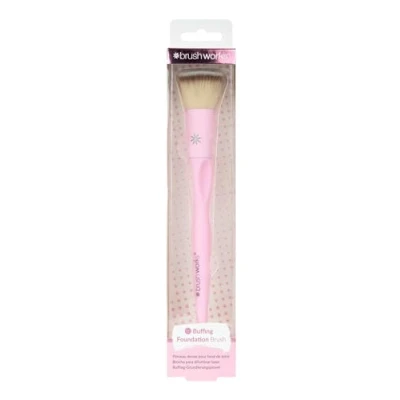 Image of Brushworks Buffing Foundation Brush One Size Pink