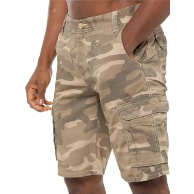 Image of BRAND KRUZE Mens Shorts Cargo Combat Camouflage Summer Casual Cotton Half Pants KZS116 Beige 30