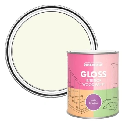 Image of Rust Oleum Green Interior Wood Paint in Gloss Finish Apple Blossom 750ml