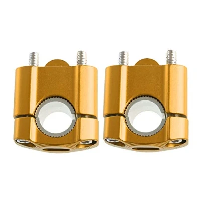 Image of MASO Motorcycle Handlebar Risers Universal Motorbike Handlebars Fit For 7/8&quot; 22mm / 11/8&quot; 28mm Aluminium Alloy Durable Bars Clamp Gold