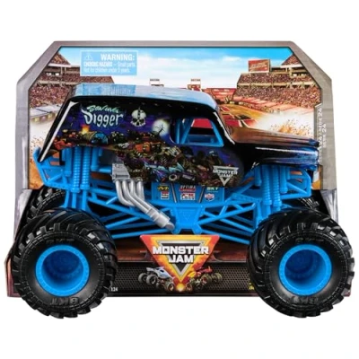 Image of Monster Jam, Official Son Uva Digger Truck, Collector Die Cast Vehicle, 1:24 Scale, Kids’ Toys for Boys and Girls Aged 3 up