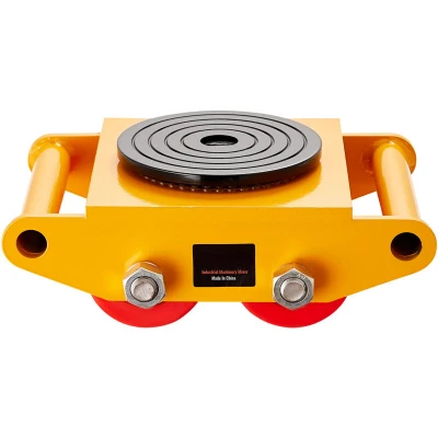 Image of VEVOR Machinery Skate Dolly, 13,200 LBS/6T Industrial Mover, Heavy Duty Carbon Steel Moving with 4 PU Wheels and 360 Rotation Non Slip Cap for Warehouse, Workshop, Factory