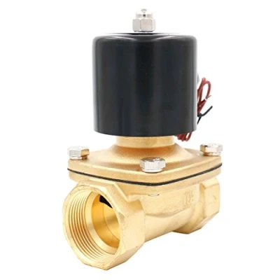 Image of Heschen Brass Electric Solenoid Valve, 2W 400 40, 1 1/2 Inch, AC220V, Direct Action Water Normally Closed Replacement Valve