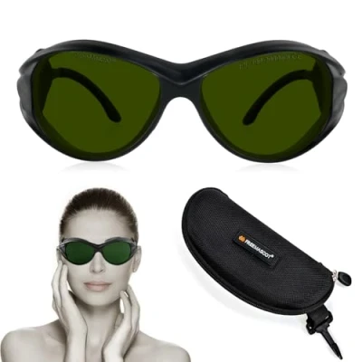Image of FREEMASCOT Professional 190nm 2000nm IPL Laser Safety Glasses for UV Protection, Hair Removal, Beauty &amp; Cosmetology Eye Protection (Frame Style 2)
