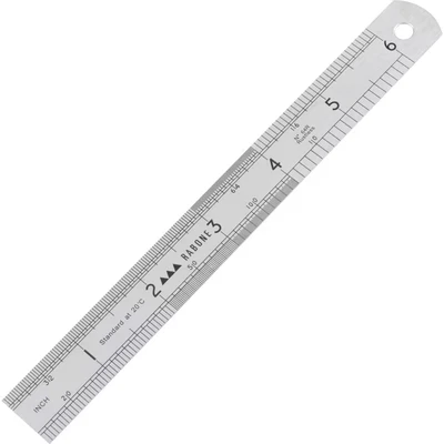 Image of Stanley 64R Rustless Steel Rule 150 mm/6 Inch 0 35 400