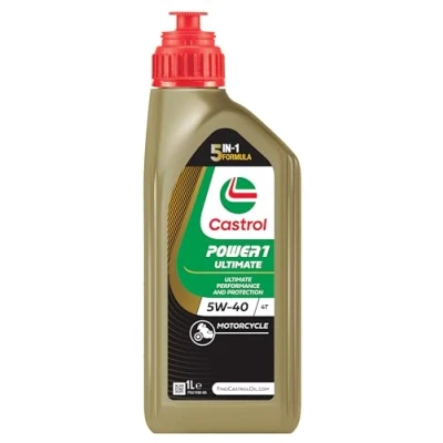 Image of Castrol POWER1 ULTIMATE 4T 5W 40 Motorcycle Oil 1L
