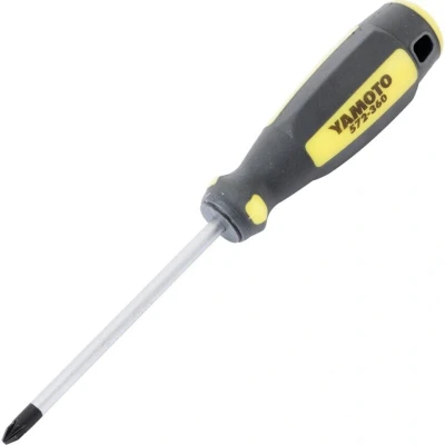 Image of Yamoto Tri line Pozi Screwdriver, No.2 Tip, 100mm Blade