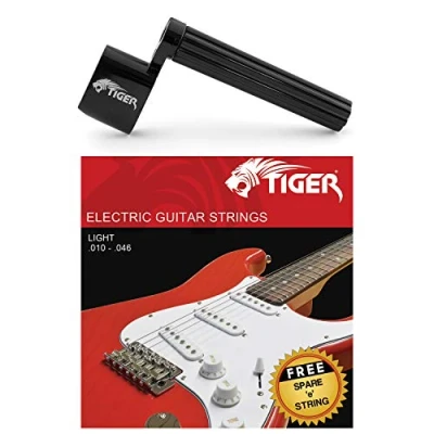 Image of TIGER ‎EGS WIND Electric Guitar Strings and String Winder Pack