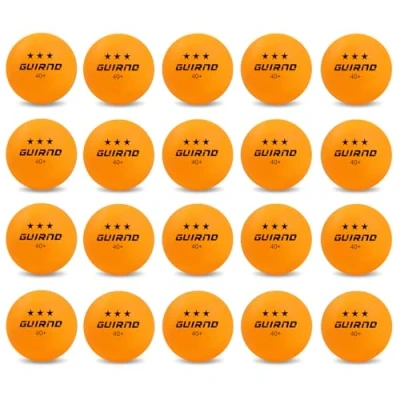 Image of Guirnd 20 Pack Ping Pong Balls, 3 Star Table Tennis 40+ Ball Competition and Recreational Play, Abs
