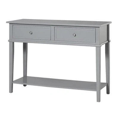 Image of Ameriwood Franklin Console Table, MDF, Grey, 104.39 x 39.62 76.2 cm