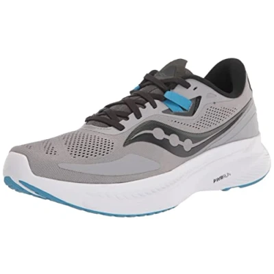 Image of Saucony Men&#039;s Guide 15 Running Shoe, Alloy/Topaz, 9 UK