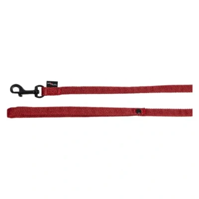 Image of JACK AND VANILLA, Comfort Tube Nylon Dog Lead, Red, Size M, 20 mm x 152 cm