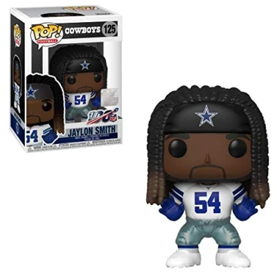 Image of Funko POP! Vinyl: NFL: Cowboys Jaylon Smith (Home Jersey) Collectable Vinyl Figure Gift Idea Official Merchandise Toys for Kids &amp; Adults Sports Fans Model Collectors