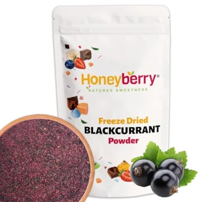 Image of Freeze Dried Blackcurrant Powder 100g No Added Sugar, 100% Natural, Gluten Free, Vegan Friendly
