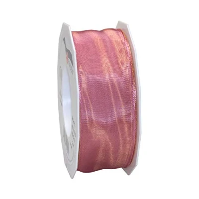 Image of Präsent Lyon Wired Taffeta Ribbon Blush 40 mm Width, 25 m Length