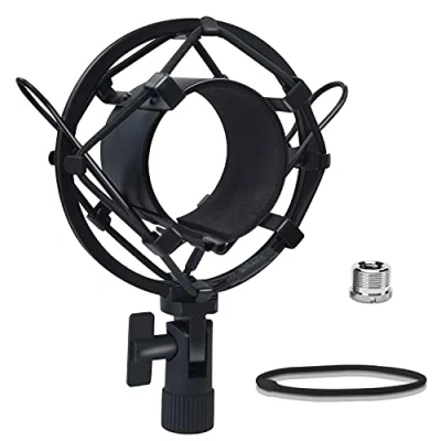 Image of Boseen Microphone Shock Mount Mic Holder, Anti Vibration Suspension Holder Clip for 43mm 47mm Diameter Condenser