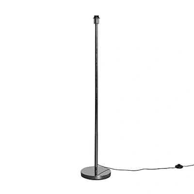 Image of Modern Standard Floor Lamp Base in a Polished Chrome Metal Finish