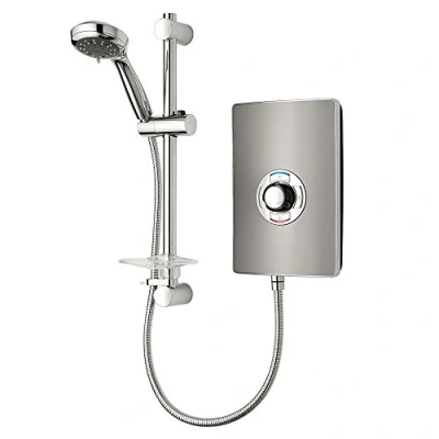 Image of Triton Aspirante 8.5kw Electric Shower Slim Line Unit in Gunmetal Chrome Kit