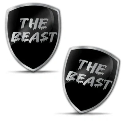 Image of Biomar Labs 2 x 3D Gel Silicone Stickers Car Sticker Flag Motorcycle Bicycle Laptop PC Tablet Beast KS 71