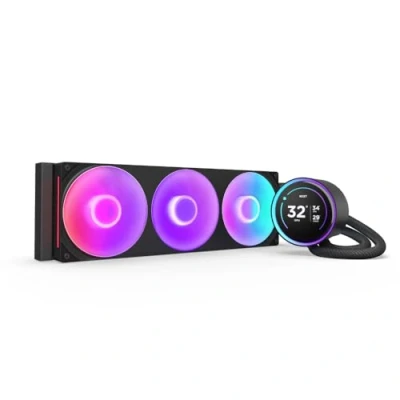 Image of NZXT Kraken Elite 360 RGB AIO CPU Liquid Cooler 360mm Radiator F360 Core Fan Customizable 2.72&quot; IPS LCD Turbine Pump Intel® LGA 1700, 1200/115X, 1851 AMD® AM5, AM4 Black