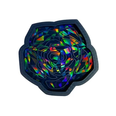 Image of Ralondbey Epoxy Resin Mold Holographic Coaster for Casting Rose Silicone Moulds