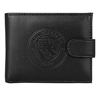 Image of Manchester City FC Official Football Gift Boxed Leather Wallet Embossed Crest