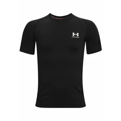 Image of Under Armour Short Sleeves UA HG SS Sports Tshirt, Size: 7y, Black/white