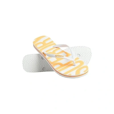 Image of Superdry VINTAGE VEGAN Flip FLOP women&#039;s flops / Sandals (Shoes) in White