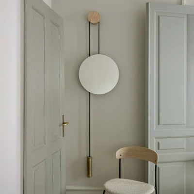 Image of New Works mirror Rise and Shine, brass, Ø 45 cm, glass
