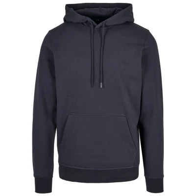 Image of Build Your Brand Men&#039;s Basic Hoody Hooded Sweatshirt, Navy, XL