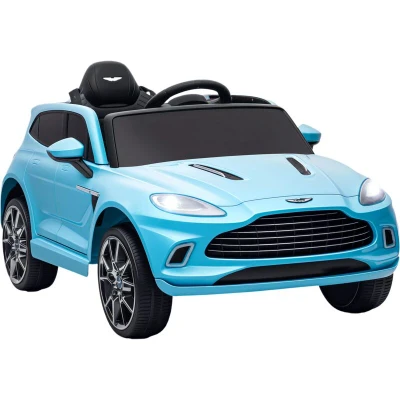 Image of AIYAPLAY Aston Martin DBX Licensed 12V Kids Ride on Car, Battery Powered Electric Car with Remote Control, 4 Suspension Wheels, LED Lights Music Horn, Slow Start, for Ages 3 6, Blue