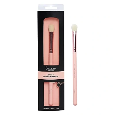 Image of SINCERO SALON Flat Eyeshadow Brush I Perfect for Applying Cream, Liquid Eyeshadows Rose Gold, 100% Vegan, Cruelty Free Eye Shadow Brushes &amp; Applicators, as a Gift