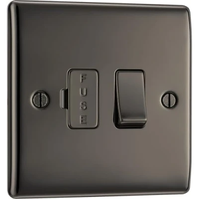 Image of BG Electrical Switched Fused Connection Unit, Black Nickel, 13 Amp